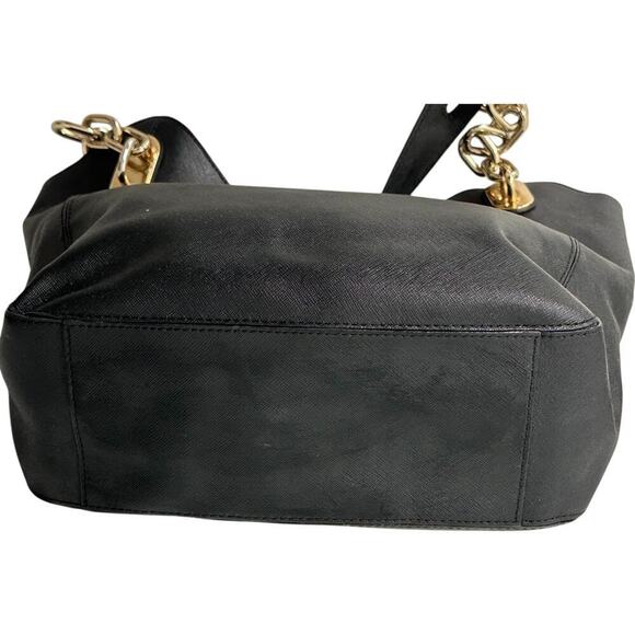 MICHAEL Michael Kors Lilly Tote Black Leather Shoulder Bag - Picture 9 of 15